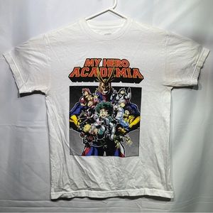My Hero Academia Anime Characters Adult Graphic Tee Size M.
